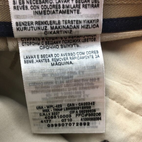 Dockers Mens Pants Size 44x30 Khaki Classic Fit Chino Straight Flat Front Tan - Picture 10 of 16